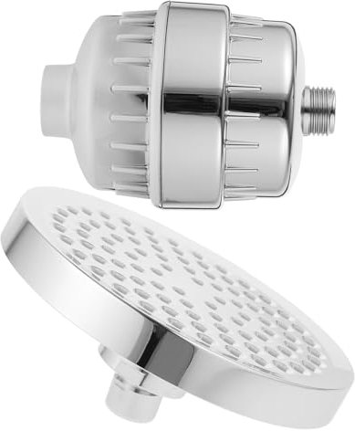 SOPOTUTU Filtro De Agua para Cabezal De Ducha De Boquilla Giratoria y Filtro De Agua Dura para Baño Familiar