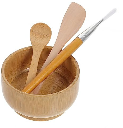 Beaupretty Diy Holz Maskenschalen Beauty-tool Für Gesichtsmaske Reusable Rührschüssel Und Pinsel Praktische Hautpflege-werkzeuge Für Zuhause