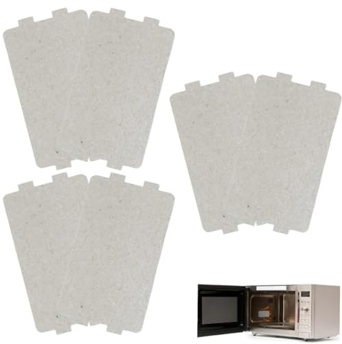 ZORVYN 6 Pezzi Mica per Microonde Universale da Tagliare Foglio di Mica per Sostituzione Copertura Guida Onde per Forno