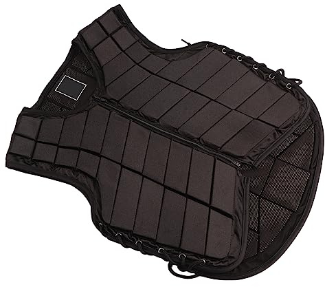 Generic Skyddsväst för Ridsport, Ridväst i Ett Stycke med Förlängd Vaddering för Vuxna Pojkar Flickor Barn för Unisex (M)