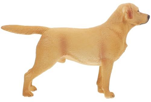 Beaupretty Lebensechte Labrador Hundefigur Gelb aus Kunststoff als Deko | Tischdekoration für Garten und Blumentopf, Lebendig Geformt, Liebliches Design, 1 Stück