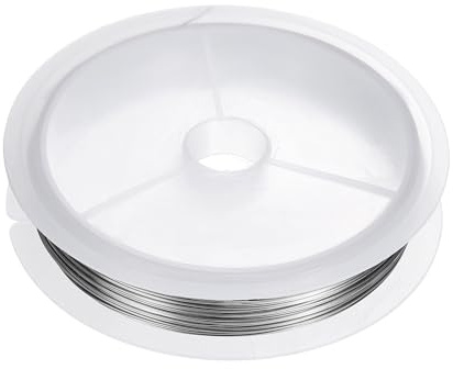 QUARKZMAN Alambre De 82 Pies Longitud Calibre 26 Acero Inoxidable Plata | Resistente Al Deslustre, Para Abalorios Suministros Para Hacer Joyería