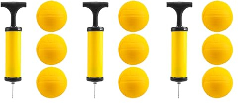 Bortivier Roundnet Spiel Ball Austauschbare Wettkampf BäLle Mini Volleyball 9 Pack mit Pumpe