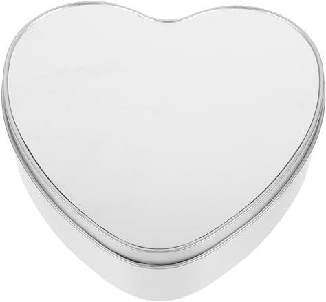 PAMINGONO Herzförmige Aufbewahrungsbox aus Eisen mit Deckel Sublimations Blechdose zum Bedrucken Stabile Bonbonschachtel für Geschenkverpackung und Schmuckaufbewahrung