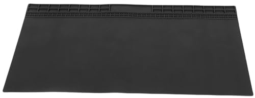 TIKATARER Extra Large Soldering Mat, Silicone Workbench Mat, Heatproof Workbench Pad with Expand Work Area, Ideal for Soldering, Electronics, Computer Repair, 27.6x15.7in (Black)