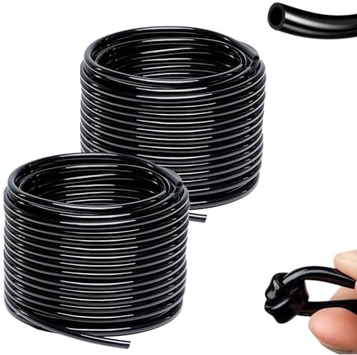 2 PCS Bewässerungsschlauch, 10m Flexibler Tropfbewässerungsschlauch 11/8mm | PVC, Garten Gewächshaus Rasen Terrasse Pflanzenbewässerung, Landwirtschaft