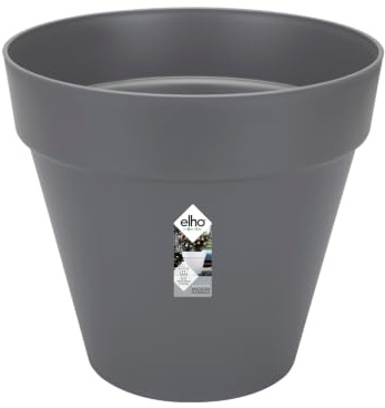 elho loft urban rund Rollen 60cm Blumentopf - Anthracite | Ø 58 x H 54 cm | Für den Außenbereich geeignet | 100 % recycelter Kunststoff
