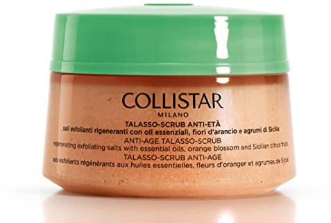Collistar Talasso-Scrub Anti-Età Sali Esfolianti Agrumi di Sicilia, Sali Esfolianti Rigeneranti con Oli Essenziali, Fiori d'arancio e Agrumi di Sicilia, 700 g