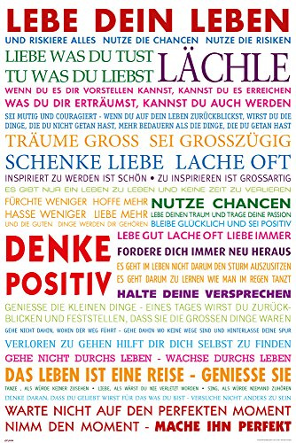 empireposter MB 110 Motivational Lebe Dein Leben Bunt