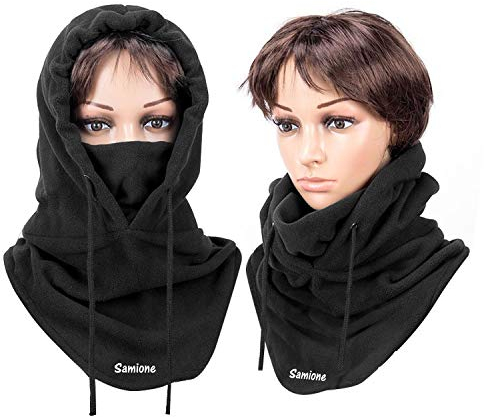 Samione Sturmhaube Winter Motorrad für Herren Damen, Winddicht Thermo Fleece Balaclava Skimaske mit Nackenwärmer Halswärmer, Warme Atmungsaktive Gesichtsmaske für Radfahren, Skifahren, Snowboarden