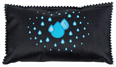 WENKO Auto-Entfeuchter mit Sättigungsanzeige, 2er Set, wiederverwendbar, hilft bei beschlagenen Autoscheiben & schützt vor unangenehmen Gerüchen, 400 g Entfeuchter Granulat, je 18,5 x 3,5 x 11,5 cm