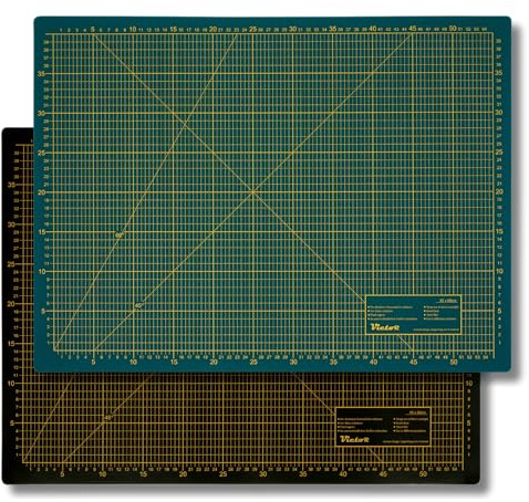 Victor Schneidematte grün schwarz 100x150cm 3-lagig Schneidematte XXL selbstheilend - Bastelunterlage - Schneideunterlage - Schnittmatte - Schreibtischunterlage - Unterlage Schreibtisch Nähen