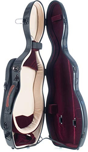 Geigenkoffer Glasfaser Ultra Light 4/4 point black - burgundy M-Case + Notentasche