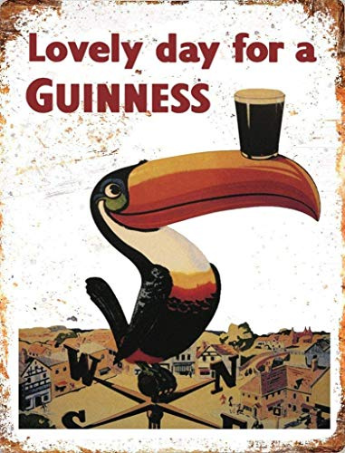 Retro Vintage Wall tin Plaque- Ideal for Pub shed Bar Office Man Cave Home Bedroom Dining Room Kitchen Gift - Irish Drink Beer Ale Stout Toucan Bird Metal Sign - 2 Sizes (200mm x150mm (A5))