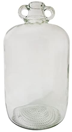 DIAH Do It At Home 4.5 Litre Glass Demijohn - Traditional 1 Gallon Carboy with Double Handle - Heavy Duty Fermentation Vessel for DIY Cider, Wine & Mead - Professional Quality