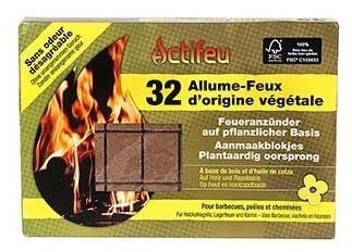 Actifeu Allume Feux d'Origine Vegetale, 32 unités