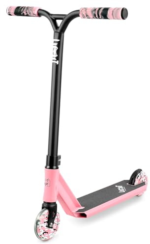 Limit LMT68 Mini Pro Kick Stunt Scooter-Short and Small Freestyle Trick Scooters for Kids Ages 5 Years and Up-Professional Complete BMX Scooter Perfect for Beginners Children Boys and Girls Gifts Pink