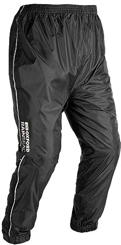 Oxford Products Rainseal Pant Waterproof Motorcycle Over Trousers, Black, L, XL