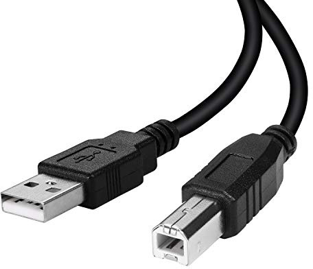 USB 2.0 Printer Cable, USB Type A Male to Type B Male High Speed Data Lead for Printers, Scanners Compatibile with HP, Brother, Lexmark, Dell, Envy 3Meter