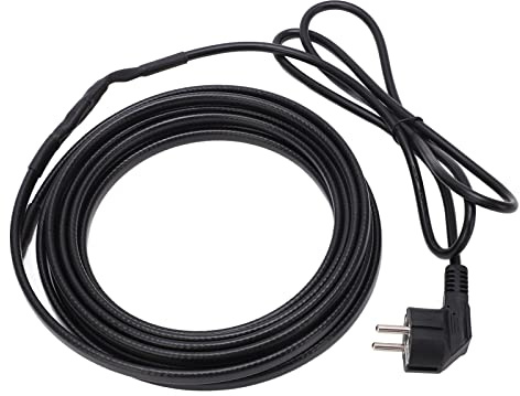 Selbstregulierendes Heizband für Rohre, 5 Meter, 220V EU-Stecker, Polyolefin Material, 25W/M Leistung, -60°C bis 65°C Temperaturbereich