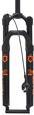 ZECHAO 1-1/8 Fahrrad Gabel MTB,27,5/29inch Fahrrad Stoßdämpfer Gabeln 9mm Schnellspanner Luftgabel 120mm Federweg Fahrrad Federgabel (Color : Black, Size : 27.5inch)