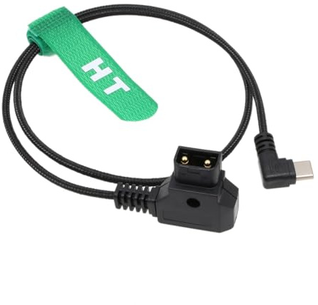 HangTon Stromkabel D-Tap auf USB Typ C für Tilta Nucleus Nano II DJI Focus Pro Motor SDR Getriebe V-Mount Akku, rechtwinkliger 90-Grad-USB-C