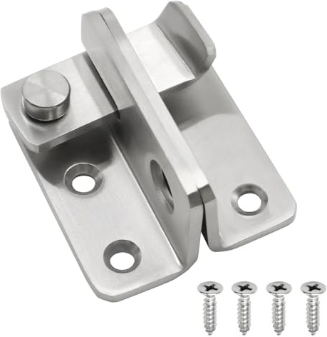 lyualma Hysstore - Chiavistello per porta in acciaio inox, con chiusura a chiave, antifurto, per porte e finestre, camera da letto, una fibbia sinistra