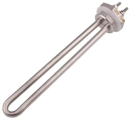 nmbhus DN25 Home Electric Water Heater Tubular Heating Element Heater With 1 BSP Thread Immersion Boiler 220v 500W 750W 1KW 1.5KW (Color : Grey, Size : 750w)