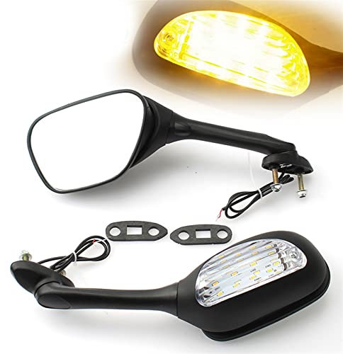 Zubehör Für Suzuki GSXR 600 750 1000 2006-2010 K6 K7 K8 SV650 650S Motorrad Rückspiegel Mit LED-Blinker (Color : Clear LED)