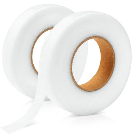 JEYORZY 2 Rotoli Nastro Termoadesivo, Nastro con orlo da stirare da 60 metri, 20mm Di Larghezza Termoadesivo, per Orli, Vestiti, Tende, Jeans