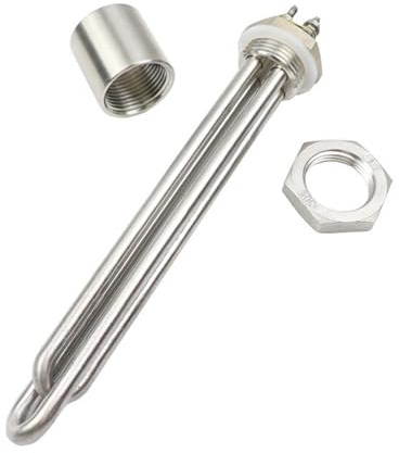 LVSELINGI Calentador Tubular de inmersión de Acero Inoxidable 304, 60V, 1000W, DN25, Resistencia Solar CC for Calentador de Agua Cheerfully(Heater Nut Thread)