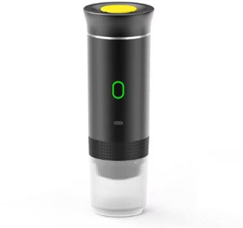 Aiciyimo 3 in 1 Mini Wireless Electric Portable Espresso Coffee Machine for Car & Home Camping Travel Capsule Coffee Maker Black