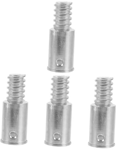 IWOWHERO Mit Außengewinde Mit Gewinde 4 Verlängerungsstange Zubehör Gewinde Stick Spitze Ersatz Silber Spitze Aluminiumlegierung