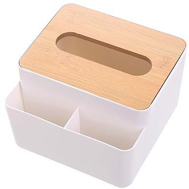 Taschentuchbox Desktop-Kunststoff-Taschentuchbox, Wohnzimmer, Fernbedienung, multifunktionale Taschentuch-Aufbewahrungsbox, hölzerne Badezimmer-Taschentuchbox Desktop-Papierbox(A)