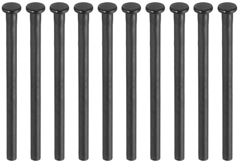 QUARKZMAN 10pz 3 Pollici Perni per Cerniere Porte, Spine Sicurezza Rimovibili Cerniere Porte Interne Spazzolate per Sostituzione Porta Residenziale in Legno, Nero Opaco