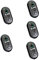NIYANGLE 5 Pezzi rivelatori Test Keychain personale primo analizzatore del respiro brasonatore elettronico Black