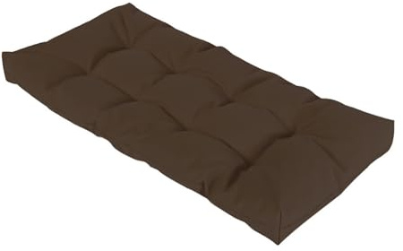 xinwanhong Cuscino per Panca da Esterno 1 2 3 4 posti, 8cm Cuscini per Dondolo Giardino Impermeabile Antiscivolo Mobili da Esterno, Cuscino per Seduta Rettangolare per Patio Finestra,Marrone,80x50cm