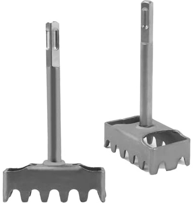 Quadratischer Lochschneider für Elektrokasten, 2 Pcs Hochfester Manganstahl Vierkantlochstanzer, Oszillierendes Werkzeug für Wandschalter/Steckdoseninstallation, Schneller Wandstanzer (SDS Plus)