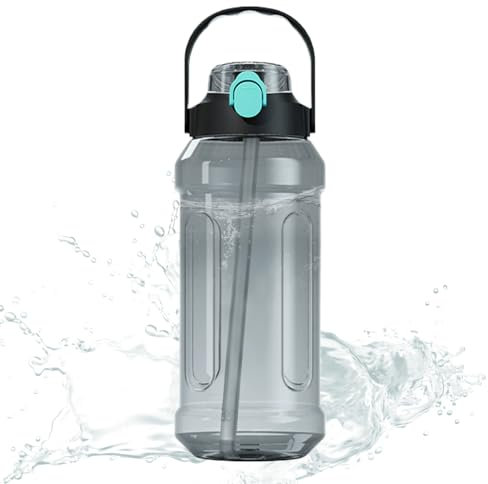 Generisch Bottiglia d'acqua da viaggio – Tazza con grande capacità – Bottiglia d'acqua portatile leggera con doppio beccuccio per bottiglie, campeggio