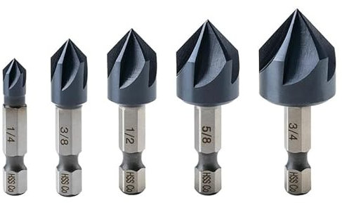 1 Uds 4/1 , 8/3, 2/1 , 8/5, 4/3 recubrimiento De Nitruro De Aluminio De Titanio, Juego De Puntas Avellanadas, Vástagos Hexagonales HSS Co(3-8)