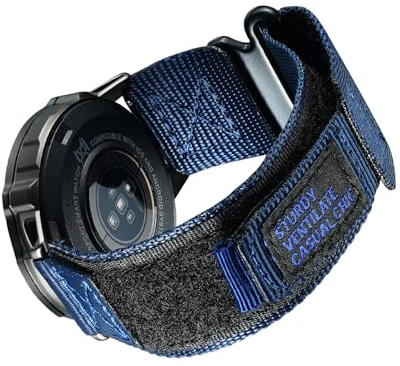 MEGALITH 22mm Nylon Watch Strap Quick-Release: Replacement Watch Band Compatible with Smartwatch and Wristwatch - Adjustable Sport Nylon Strap for Men