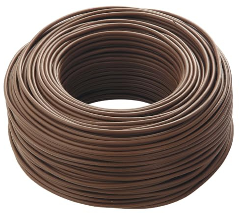 cordina, cavo elettrico, 25 metri, 6 mmq mm2, 1x6 mm, colore marrone, in rame, filo unipolare, conforme CPR, FS17, ideale per ristrutturazioni impianto elettrico per case e appartamenti