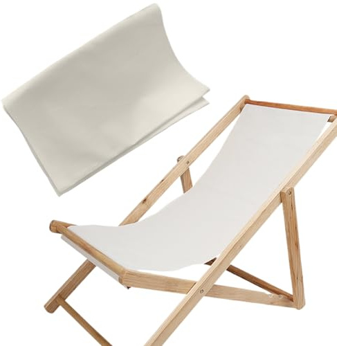 CAKEEYUM Sling Chair-Ersatzstoff, 45 x 17 Zoll Oxford-Stoff, Liegestuhl-Sling-Ersatz, Faltbarer, tragbarer Terrassenstoff für Terrassen-Loungesessel