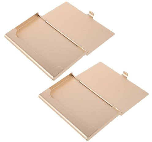 UTHCLO Visitenkartenetui Aluminiumlegierung Schlankes Kartenetui 9,32 X 6cm Metall Kartenhalter für Büro Geschäftsreisen und Berufstätige