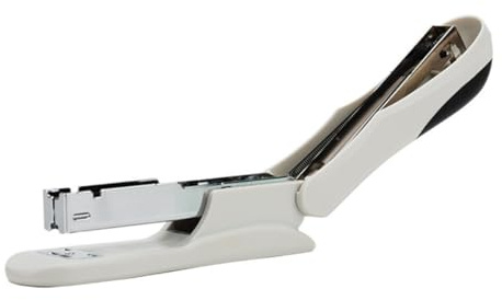 Gatuida Agrafeuse de Bureau Blanche Compacte Mécanisme Lisse Machine à Relier Légère pour Fournitures Scolaires et Matériel de Bureau Outil D'agrafage Manuel Pratique pour École