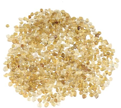 HEALLILY Gravier de Verre Coloré pour Aquarium, Style Ambre, 500 G