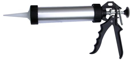 SW-Stahl 24020L Kartuschenpresse mit Aluminiumzylinder, Silikonpresse | Aluzylinder fuer 220 mm Kartuschen und Beutelware, Profi-Ausfuehrung aus Aluminium, 343 mm Laenge, 570 g Gewicht
