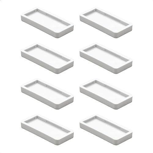 Wagner QuickClick® Kunststoffgleiter Möbelgleiter Stuhlgleiter - 8er-Set Ersatzgleiter austauschbar - Kunststoff Hyper - 32 x 15 mm für Basis 32 x 15 mm - Made in DE - 15791700