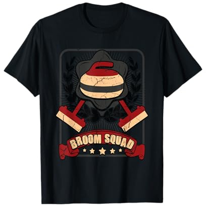 Broom Squad Curling Curler Winter Sport Curl Team Broom T-Shirt