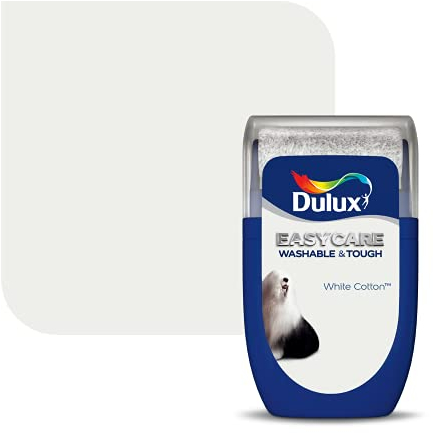 Dulux Easycare Washable & Tough Tester Paint, White Cotton, 30 ml